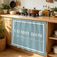 thumbnail image 5 of Laundry Cabinet Curtains 35"W x 35"L, Pure Blue Minimalist Solid Color Modern Art Sink Skirt for Bathroom Vanity Kitchen Self Adhesive, Dust-Proof Privacy Curtain for Shelves Closet Laundry Pantry, 5 of 9