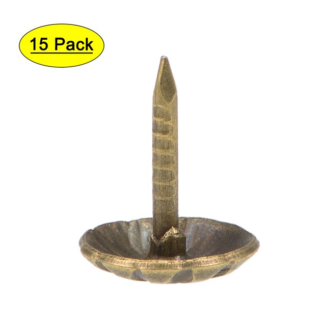 Uxcell Clavos de Pulgar Redondos de 8 mm de Diámetro en Tono Bronce, 15 Paquete