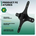 thumbnail image 4 of Portable Monitor Mounting Adapter Bracket Plate, 17Mm Ball Head To 100X100mm 75X75mm, Wall Mount Arm Mount Universal, 4 of 6