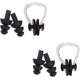 thumbnail image 1 of Tapones para los oídos de natación, 2 pares de tapones para los oídos de natación de silicona con 2 clips para la nariz para nadar, ducharse, bañarse, surfear, adecuados para adultos y niños oso de fresa  Juguete, 1 of 3
