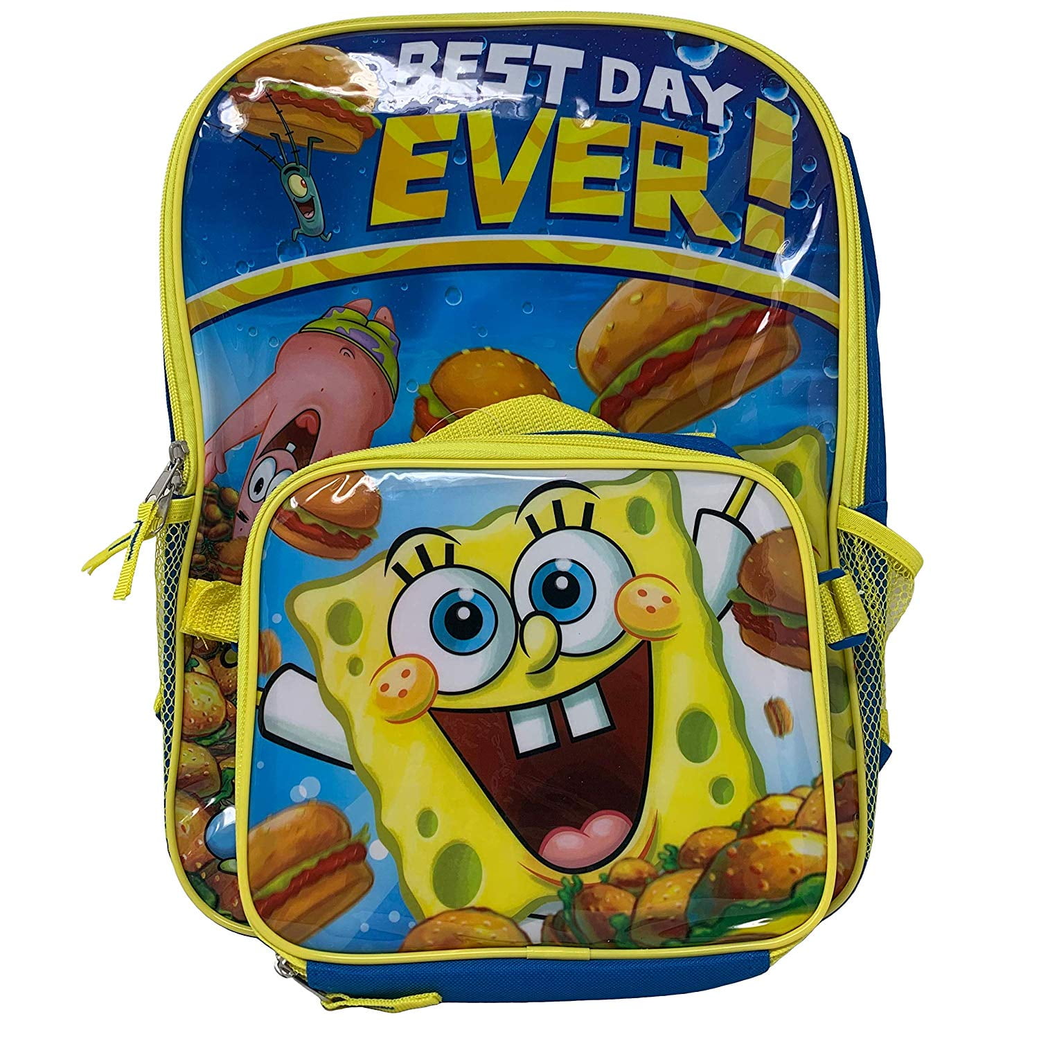 spongebob backpack with lunch box