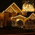 thumbnail image 2 of Asisol Fairy Lights, 33ft 100 LED Battery Operated Waterproof String Lights with Remote, Timer & 8 Lighting Modes for Indoor Outdoor Wedding Party Decorations, Warm White, 2 of 7
