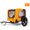 Black+Orange, variant on Outdoor Heavy Duty Collapsible Pet Bike Trailer with 16-Inch All-Terrain Wheels & Universal Hitch – Foldable Dog/Cargo Carrier Cart for Bicycles, black+dark gray