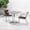 Dark Brown, variant on Emma + Oliver 27.5" Square Aluminum Table Set-2 Dark Brown Rattan Chairs