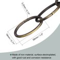thumbnail image 4 of Uxcell 3.2mm Thick 1m Long Pendant Light Fixture Chains Bronze 2 Pack, 4 of 5