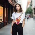 thumbnail image 4 of FORMRS Womens Crossbody Sling Bag Travel Daypack Shoulder Chest Backpack, Purple Hand Drawn Floral, 4 of 7