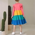 thumbnail image 4 of Youth 5-15Y Tiered Cake Dress Color Block Round Neck 2026 Spring Dresses for Youth Flutter Sleeve A-Line Twirly Skater, 4 of 6
