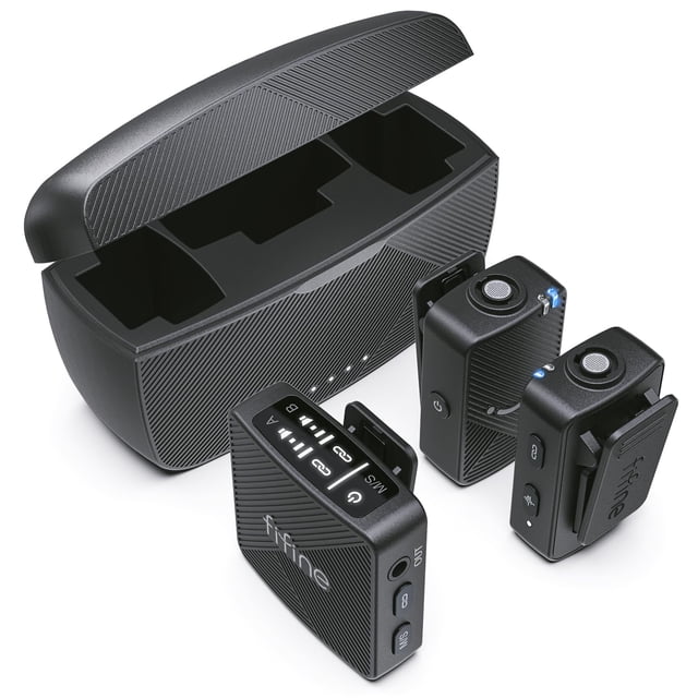 Micrófono Lavalier inalámbrico FIFINE M9 para iPhone/Android