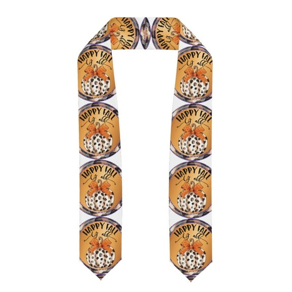 Fuzoiu Fall Farmhouse Pumpkins1 Print Graduation Sash,Graduation Stole,Unisex Adult Graduation Stole Shawl 91" Long,for Academic Commencements Shawl-Flattened