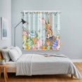 thumbnail image 3 of Easter Bunny Kitchen Curtains Window Panels, Colorful Easter Eggs Eucalyptus Teal Wooden Insulated Window Treatment Curtain, Grommet Curtains for Bedroom/Living Room/Bathroom, 2 Piece 52"Wx84"L, 3 of 8
