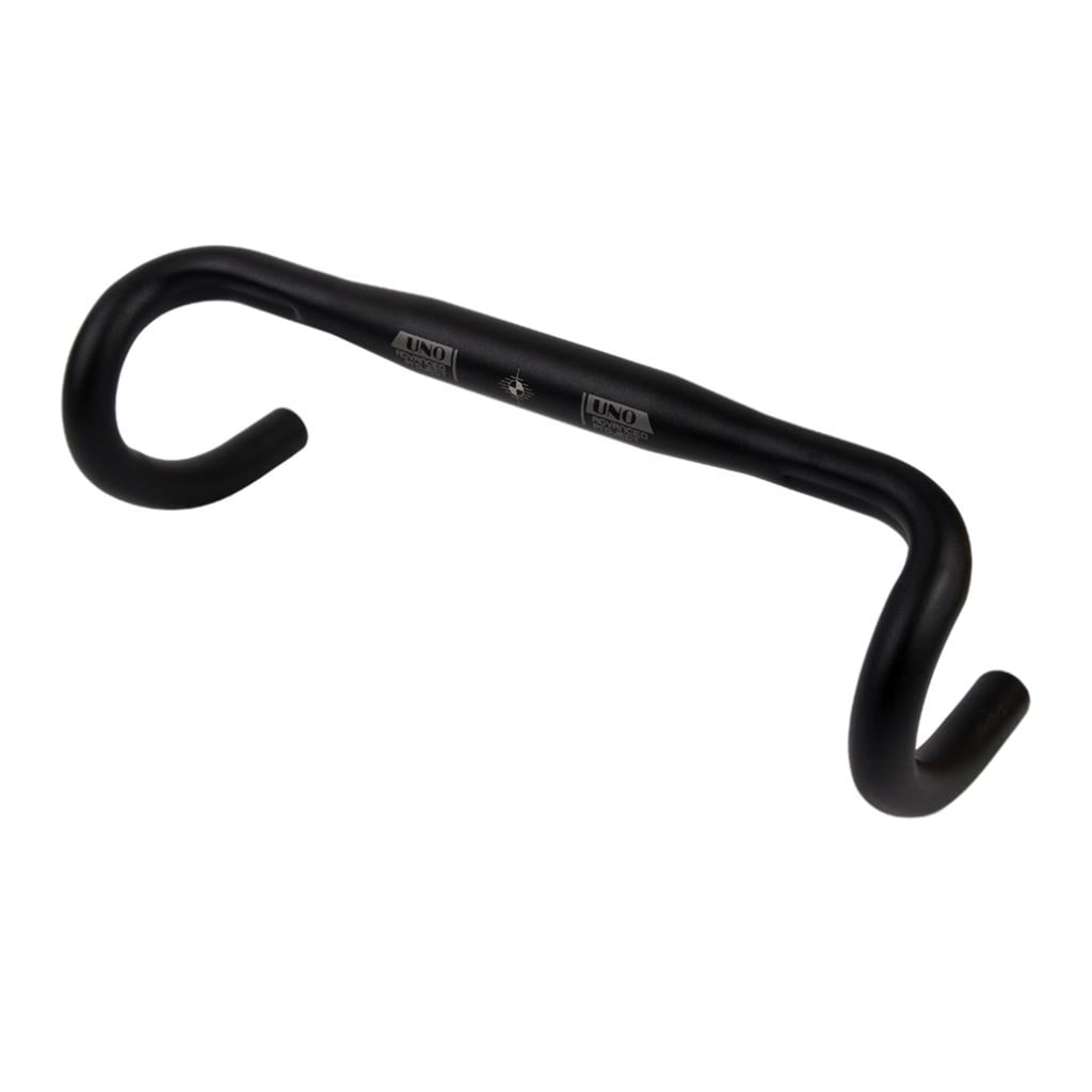 Almencla Bike Bent Handlebars 31.88mm Black Compact Racing Aluminum Alloy Bike Drop Bar 400mm 15.75inch Walmart