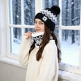 thumbnail image 2 of Rechargeable Heated Winter Hat and Scarf Set with Adjustable Temperature Control for Outdoor Adventures, 2 of 5