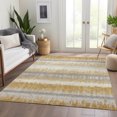 thumbnail image 6 of Addison Rugs Mayfield Premium Machine Washable Transitional Stripes Gold Rectangle Rug, 8' x 10', 6 of 6