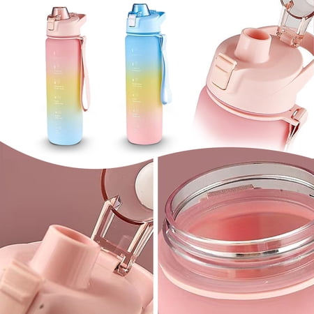 Water Bottle 1000ml Sealing Anti-leak Drink Bottle Plastic Portable