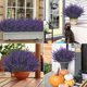 thumbnail image 1 of HWRETIE Plantas colgantes artificiales para exteriores,decoración para bodas y jardines en interiores y exteriores,vegetación mixta con pasto de caballito de mar,lavanda y espiga de trigo, 1 of 7