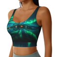 thumbnail image 2 of Daiia Northern Lights Printed Women's Sports Bra, Breathable Activewear Bra with U-Back Design and Removable Pads, Comfortable and Supportive for Yoga, Workout-Small, 2 of 8