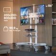 thumbnail image 3 of ONKRON Mobile TV Stand for 50"-86" Screens up to 200 lbs, Adjustable Modern Rolling, max VESA 800x500, 3 of 10