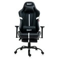 thumbnail image 2 of Hdcanada Orbit Series Racing Style Gaming Chair, Reclining Ergonomic Leather Chair with Footrest & Massage Lumbar Support - White, 2 of 10