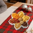 thumbnail image 3 of BotaniNest Tray Cute Snowman Snowflake Covered Storage Container Platter Snack Tray Candy Cookies Candy Desserts, 3 of 4