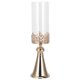 thumbnail image 2 of Candelabro de cristal de hierro forjado de estilo europeo, decoración de boda, dorado, 2 of 14