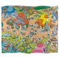 thumbnail image 2 of The Smurfs Blanket, 50'x60' Smurf Village Silky Touch Sherpa Back Super Soft Throw Blanket, 2 of 5