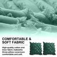 thumbnail image 4 of 2-piece Embrace Pillowcase - Sofa Cushion Cover Decorative Square Pillowcase, Solid color Modern Style Pillowcase, Hidden zipper 18x18" - green, 4 of 5