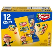 Keebler Chips Deluxe Minis Cookies with M&M's Minis Snack Bags , 12 Count
