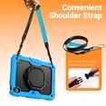 thumbnail image 4 of for iPad (A16)11th /10th Generation 11/10.9 inch 2025/2022 Case, 360 Rotating Shockproof Cover with Stand, Handle, Shoulder Strap, Sky Blue, 4 of 7