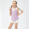 thumbnail image 4 of Kid Girls Athletic Tank Tops Sleeveless Workout Running Tennis Sports Shirts 5-12Y, 4 of 9