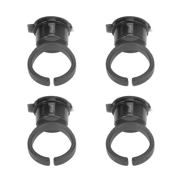 Microblading Ink Ring Cup, 100pcs Disposable Safe Dustproof Lid Ink Ring Cup for Shops White,Yellow,Pink,Black