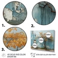 thumbnail image 3 of Designart "Hidden Gems in Turquoise Yellow Miami" Tree Floater Framed Wall Art Print, 3 of 7