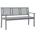 thumbnail image 4 of vidaXL Patio Furniture 3 Seater Outdoor Bench with Cushion Eucalyptus Wood, 4 of 80