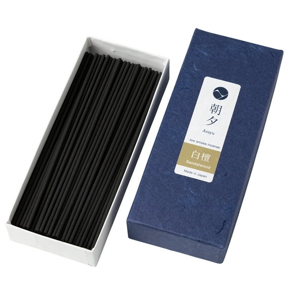 Asayu Japan Low Smoke Incense Sticks Sandalwood Scent Made in Japan 1.41oz