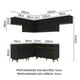 thumbnail image 3 of Madesa Gabinete de Cocina Integral Completa de Esquinero 402 cm Reims Negro 03, 3 of 8