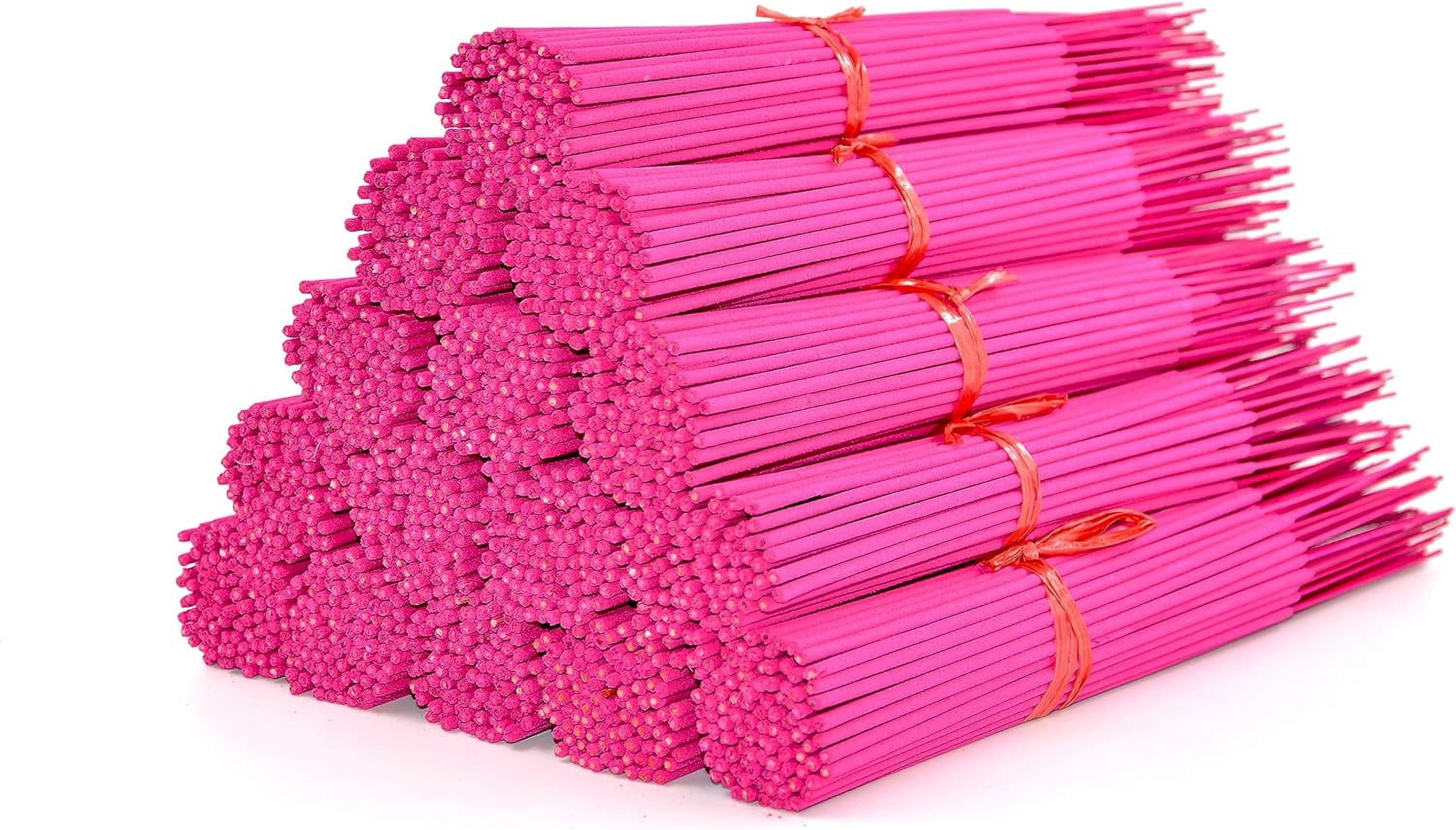 10000 Unscented (Pink) Incense Sticks 11" Bulk Wholesale - 100% Natural Joss and Bamboo Punk Blanks - Great for DIY Aromatherapy Incense Making.