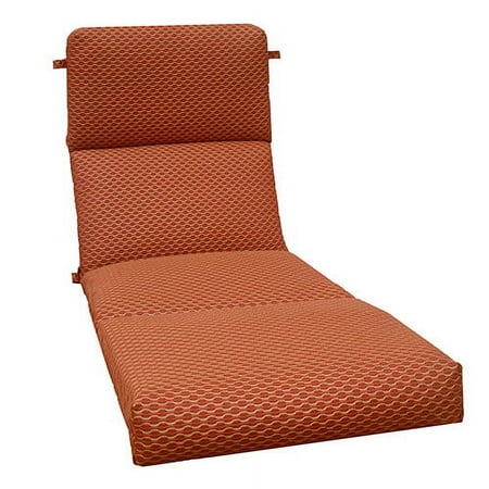 Sunbrella Honeycomb Chili Chaise Cushion