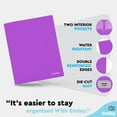 thumbnail image 6 of Enday Folder with Pockets 2 Pocket Portfolio Folder for School and Office Purple, 6 of 7