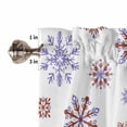 thumbnail image 5 of Red Purple Snowflake Christmas Kitchen Curtain 2 Panels Curtains 63 Inch Length, Xmas Snowflake Curtains Rod Pocket Curtains Window Drapes Treatment Window Cafe Curtains, 5 of 5