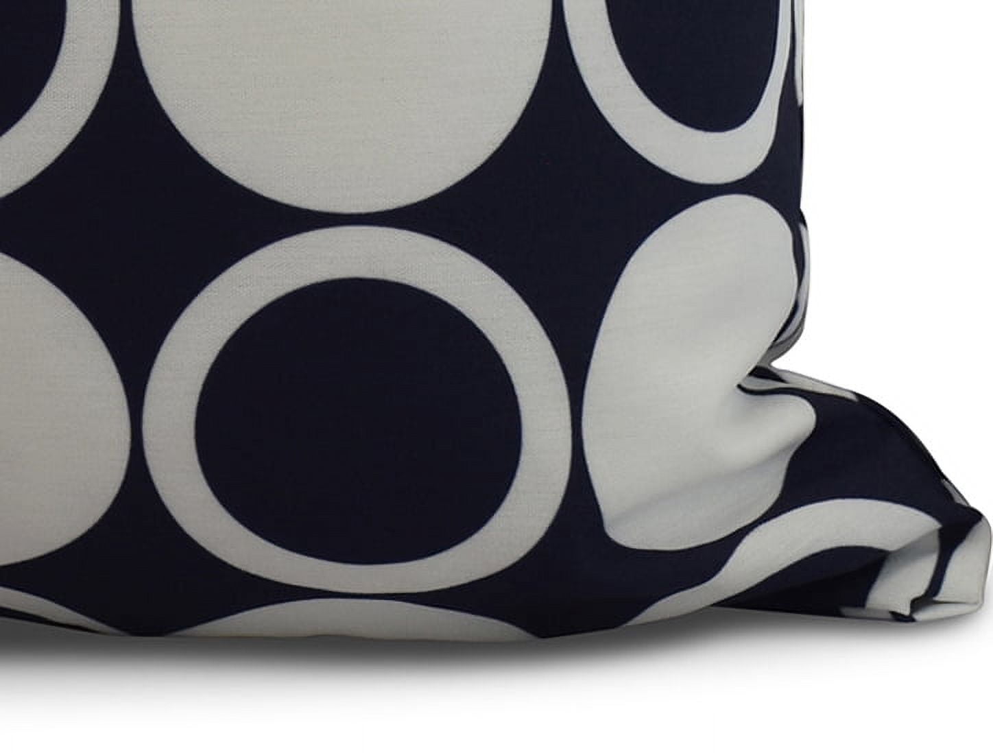 Simply Daisy, 20 x 20 Inch, Small Modcircles, Geometric Print Pillow, Navy Blue
