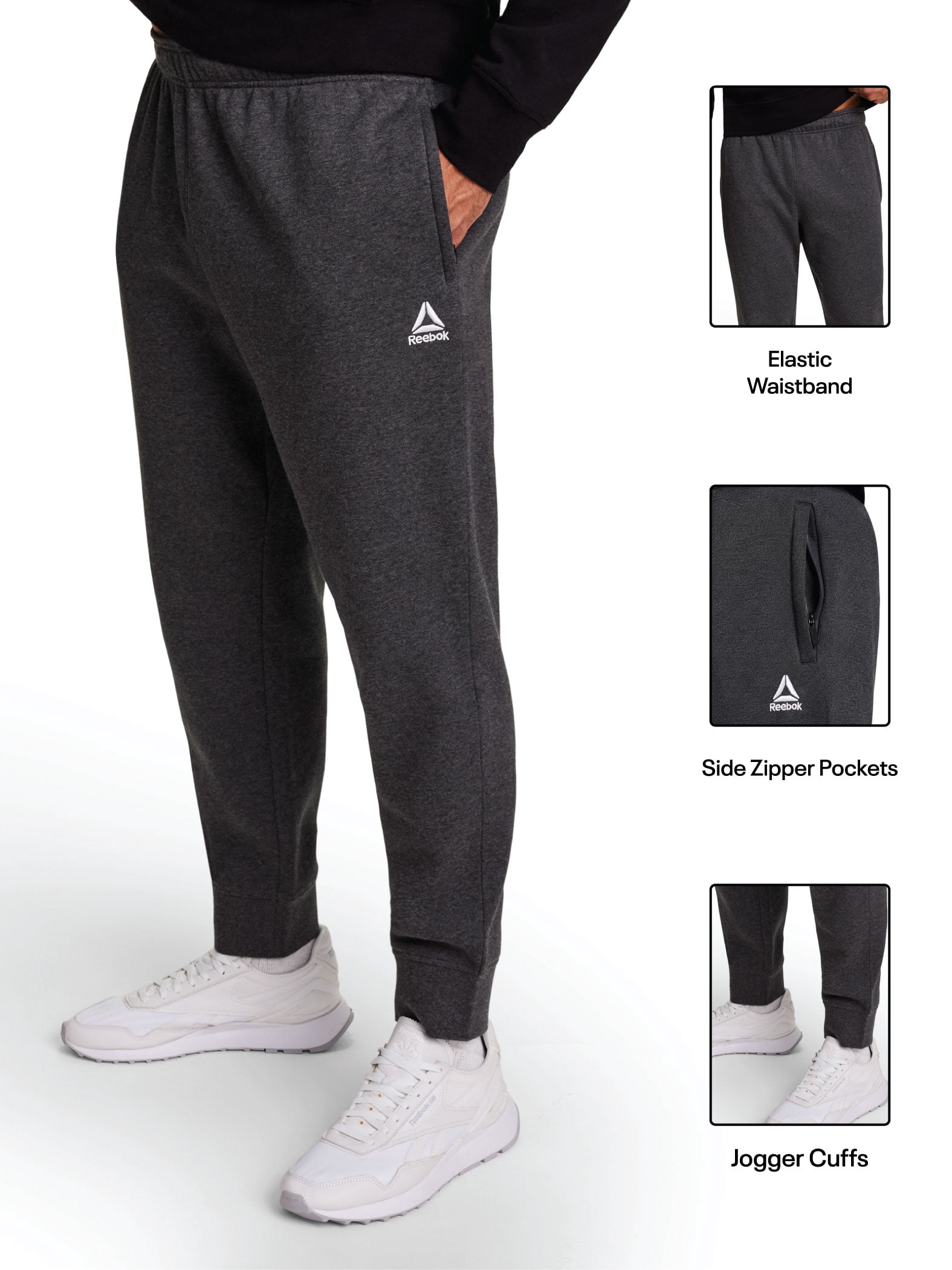 Reebok Men's and Big Men's Game Day Fleece Jogger Sweatpants, Sizes XS-5XL