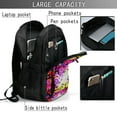 thumbnail image 6 of Wukai Colorful Tie Dye Stained Glass 3 Travel Laptop Backpack: Business Water-Resistant Bag with USB Charging Port, Ideal College Backpack for Men & Women, 6 of 6