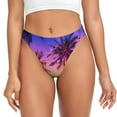 thumbnail image 1 of Balery Palm Trees at Sunset Tangas de Algodón para Mujer con Estampado – Ropa Interior Sexy, Transpirable, G-string-XX-Large, 1 of 6