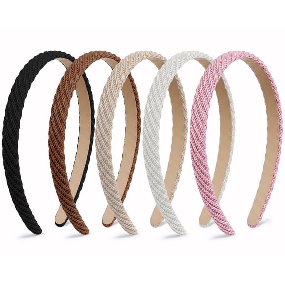 5 PCS Headbands for Women Knitted Hairbands Fashion Non Slip Headband for Women's Hair Cute Solid Colors Hair Accessories