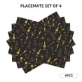thumbnail image 3 of Placemats Set of 4 / 6, Bottles Placemats for Dining Table Indoor/Outdoors Heat Resistant Washable Placemats 18" x 12", 3 of 8