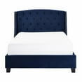 thumbnail image 5 of Roundhill Furniture Nantarre Velvet Upholstered Wingback King Bed in Blue, 5 of 8