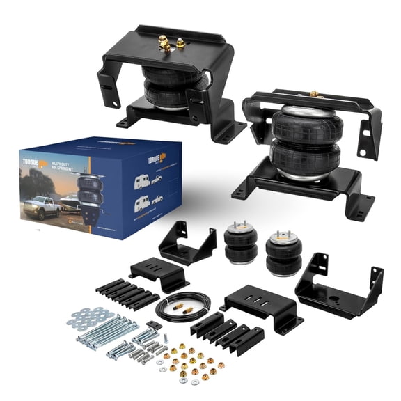TORQUE Airbag Air Bag Suspension Kit for 1999-2025 Ford F350 F450 (Cab-Chassis only) 2WD 4WD F-350 F-450 Super Duty Rear Helper Bag Spring Towing 5000 lbs (Replaces Firestone Ride Rite 2176) (TR2176)