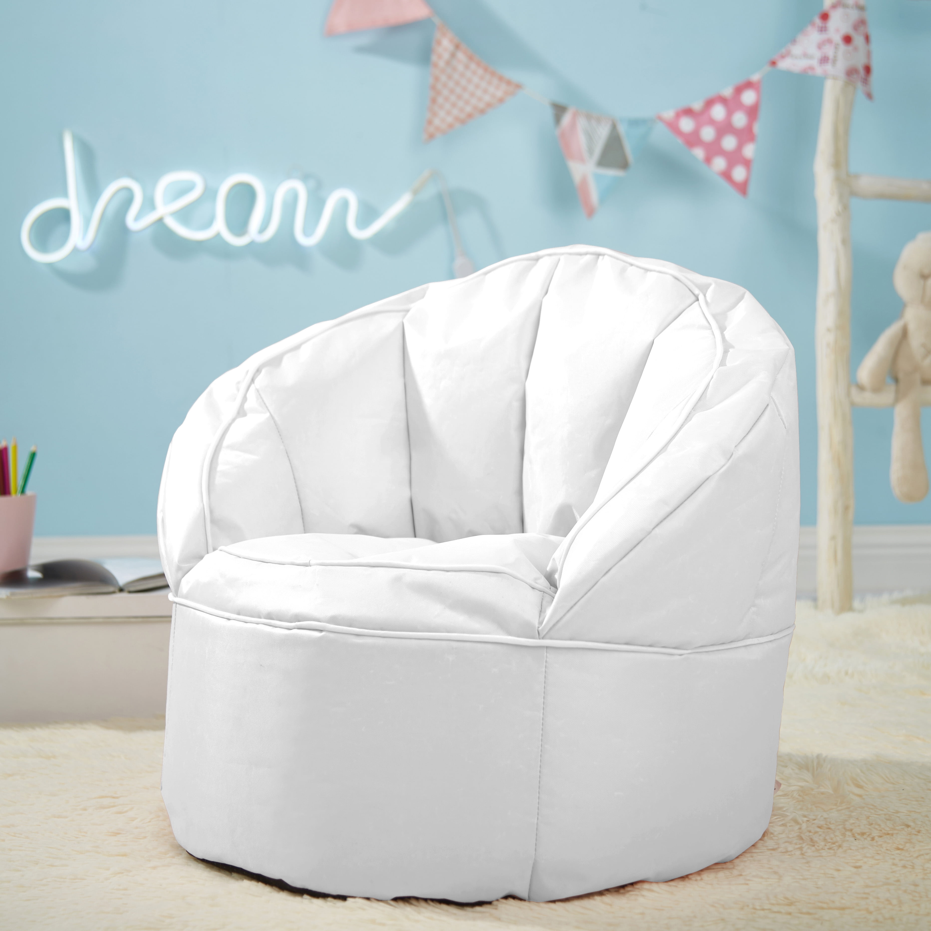 Urban Shop Canvas Bean Bag Chair, Multiple Sizes/Colors