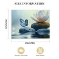 thumbnail image 3 of Nawypu  Zen Stone Canvas Wall Art White Flower and Blue Butterfly on Lake Wall Art for Bathroom Living Room Bedroom Modern Spiritual Yoga Spa Picture Wall Decor Framed Bedroom Wall Art, 3 of 6