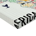 thumbnail image 2 of Ambesonne Saying Fitted Sheet, Continent Colored, Twin XL Size, Multicolor, 2 of 3
