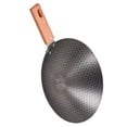 thumbnail image 1 of Minkissy Wok Round Bottom Iron Cooking Utensil with Heat-resistant Design 1Set, 1 of 8